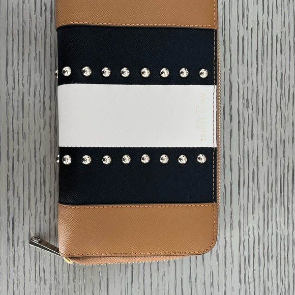Henri Bendel never used Wallet. Tan and black with studs.$89 was $188 - Picture 6 of 6